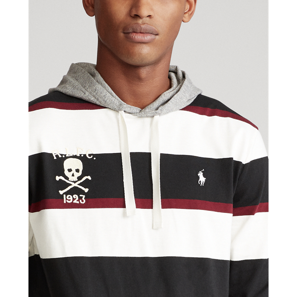 Classic Wine Multi Striped Jersey Hooded T-Shirt Polo Ralph Lauren 6