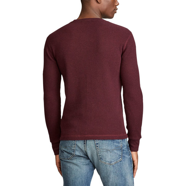 Aged Wine Heather Waffle-Knit T-Shirt Polo Ralph Lauren 4
