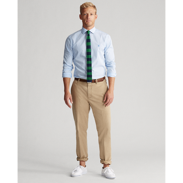 Sky/White Slim Fit Easy Care Shirt Polo Ralph Lauren 3