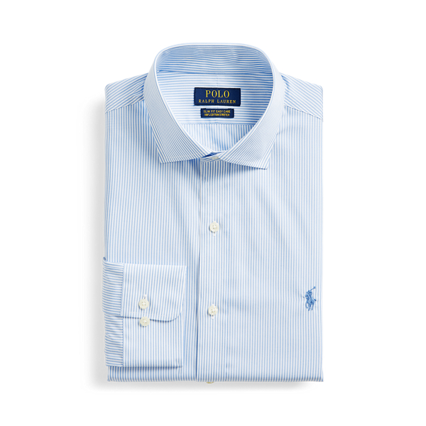 Sky/White Slim Fit Easy Care Shirt Polo Ralph Lauren 2