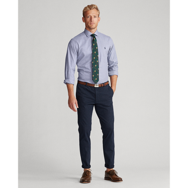 Navy/White Custom Fit Twill Shirt Polo Ralph Lauren 3