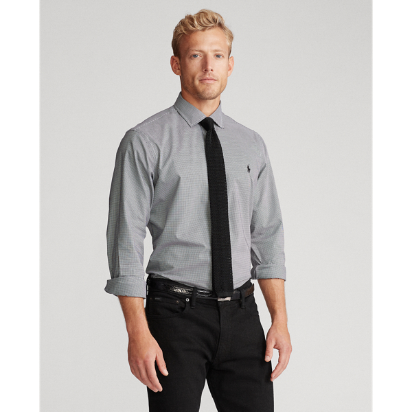 Mini Black/White Custom Fit Gingham Shirt Polo Ralph Lauren 3