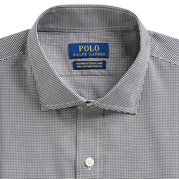 Mini Black/White Custom Fit Gingham Shirt Polo Ralph Lauren 5