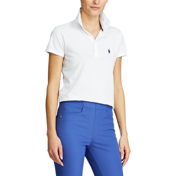 Eyelet Golf Polo Shirt Ralph Lauren Golf em Ceramic White 3