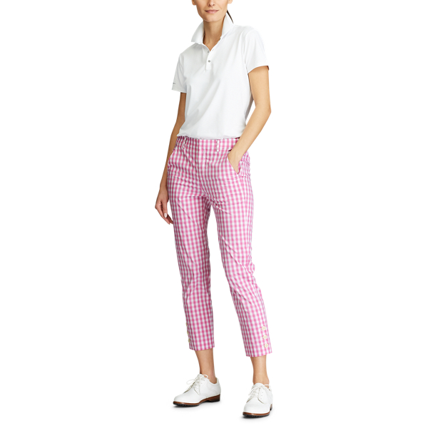 Rose Gingham Stretch Golf Capri Trouser Ralph Lauren Golf 2