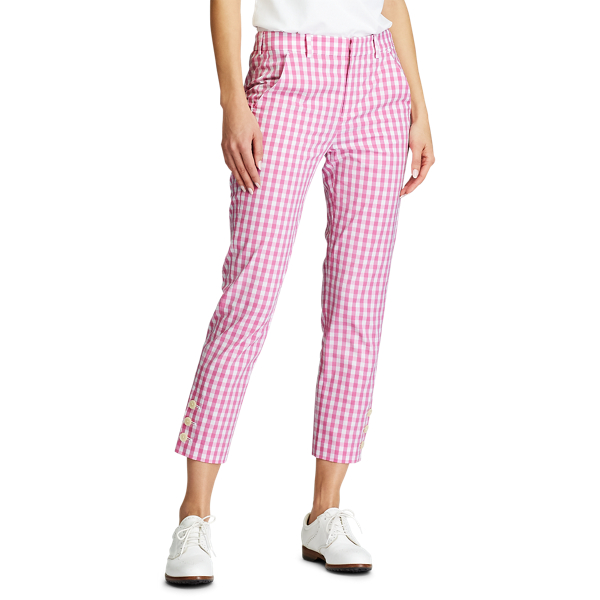 Rose Gingham Stretch Golf Capri Trouser Ralph Lauren Golf 3