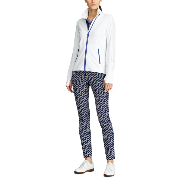 Maglia da golf a manica lunga con cerniera RLX in Ceramic White 2
