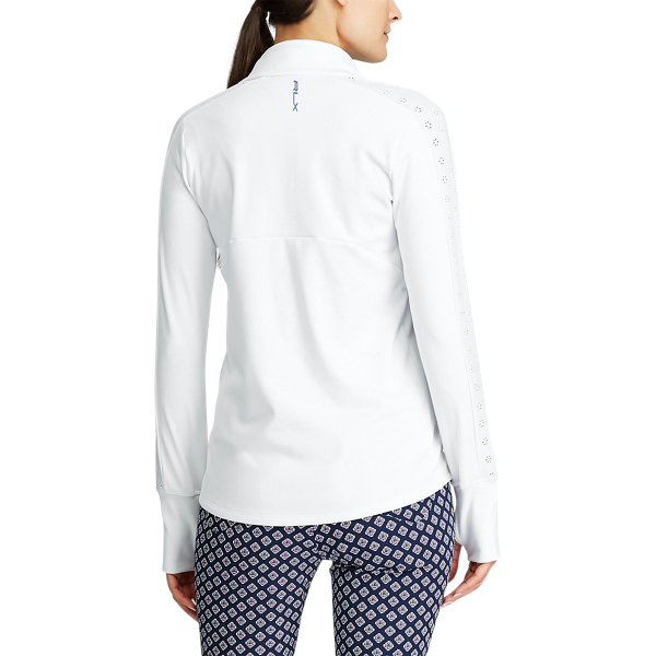 Maglia da golf a manica lunga con cerniera RLX in Ceramic White 4