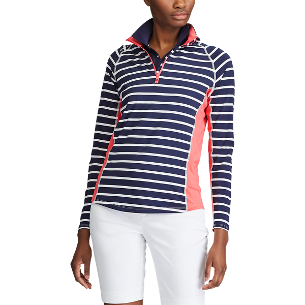 Refined Navy/White Performance Golf Quarter-Zip RLX 3