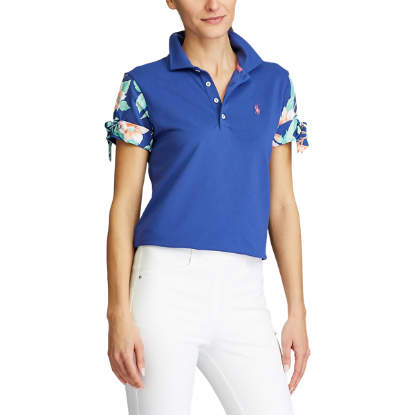 Polo de golf &agrave; manches imprim&eacute;es Ralph Lauren Golf en Bleu marine royal 3