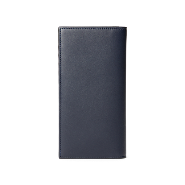 Marine Navy/Racing Green Calfskin Jacket Wallet Purple Label 2