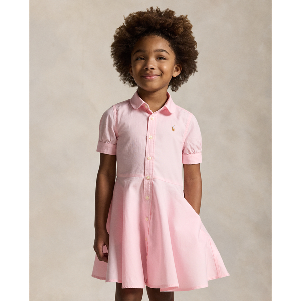 Deco Pink Cotton Oxford Shirtdress Girls 2-6x for back to school 4
