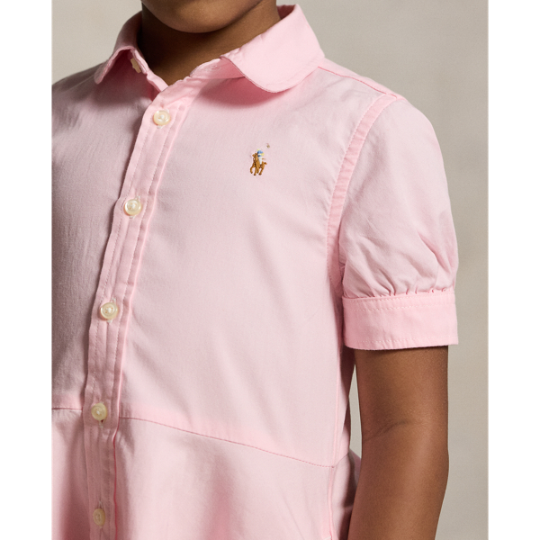 Deco Pink Cotton Oxford Shirtdress Girls 2-6x for back to school 5