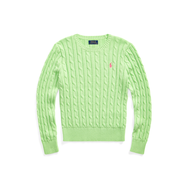 Cable-Knit Cotton Jumper Girls 7-14 Years 1