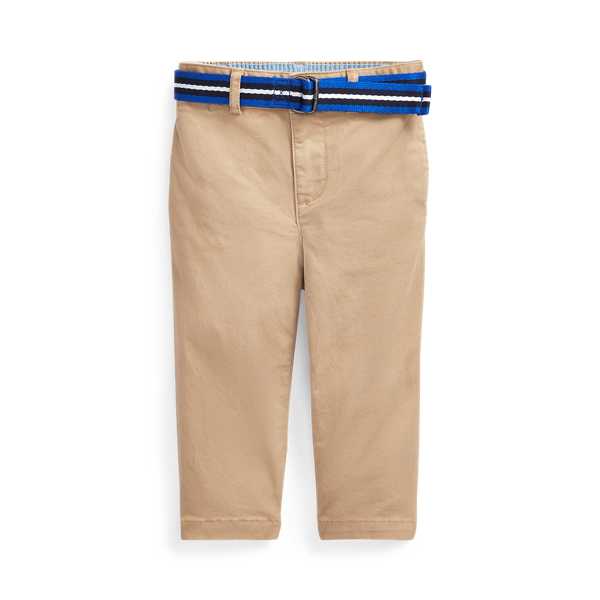 Belted Stretch Cotton Chino