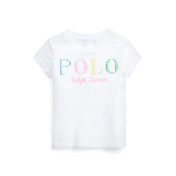 Maglietta in cotone con logo Polo Baby Girl in 1
