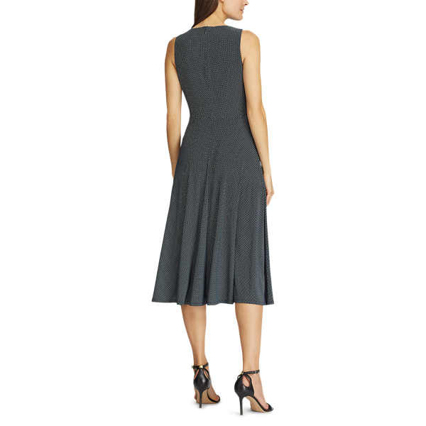 &Auml;rmelloses Kleid aus mattem Jersey Lauren in Navy 4