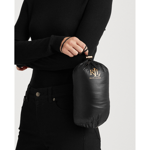 Black Packable Mockneck Coat Lauren 7