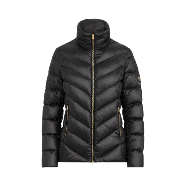 Black Packable Mockneck Coat Lauren 2