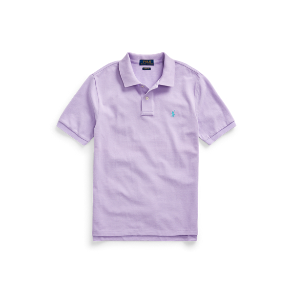 Light Lilac Cotton Mesh Polo Shirt Boys 8-20 1