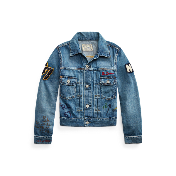 Denim Graphic Trucker Jacket Boys 6-14 Years 1