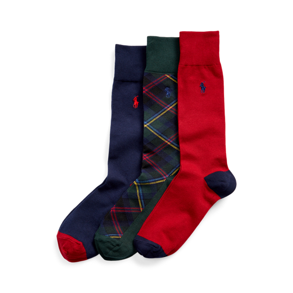 Tartan Dress Sock 3-Pack Polo Ralph Lauren en 1