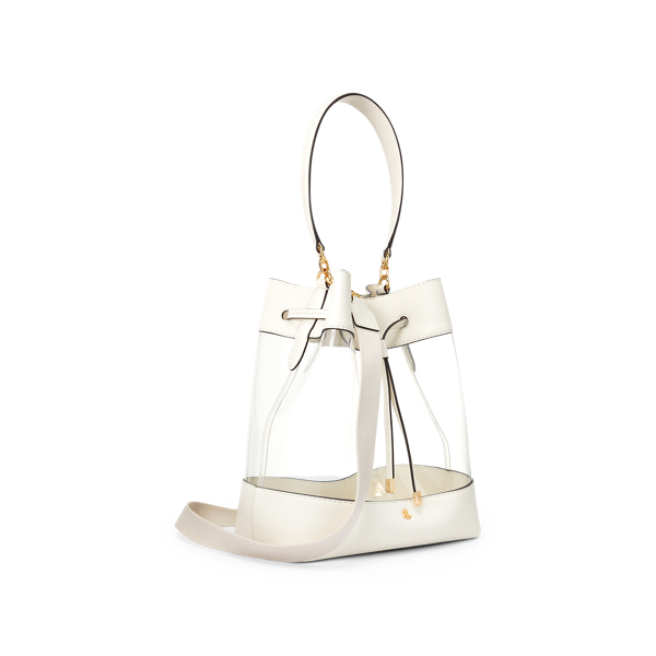 Clear/Vanilla Medium Debby Drawstring Bag Lauren 2