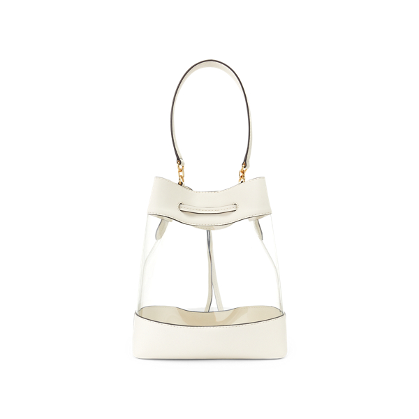 Clear/Vanilla Medium Debby Drawstring Bag Lauren 3