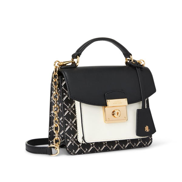 Black/Vanilla Small Logo Beckett Satchel Lauren 2