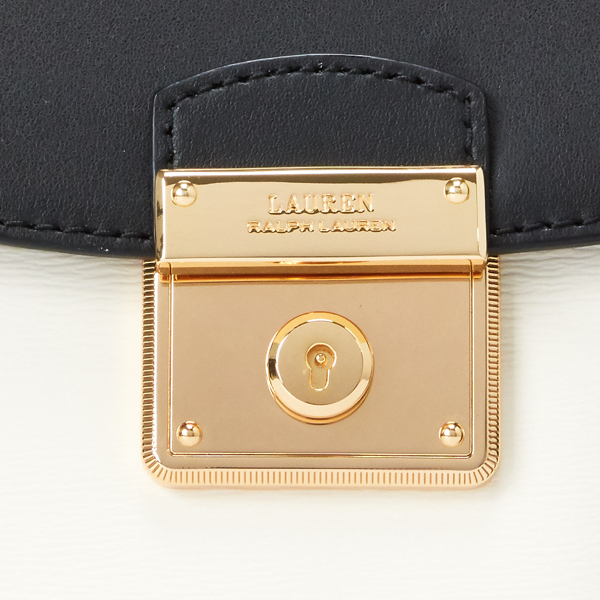 Black/Vanilla Small Logo Beckett Satchel Lauren 5