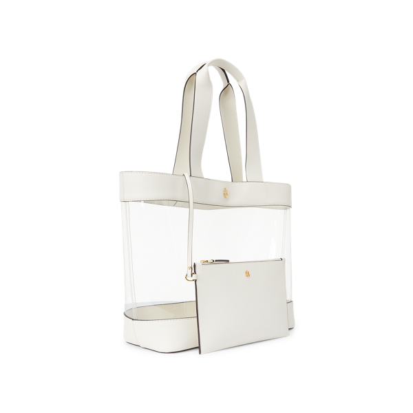 Clear/Vanilla Clear Medium Tote Lauren 2