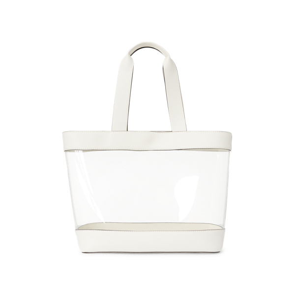 Clear/Vanilla Clear Medium Tote Lauren 3