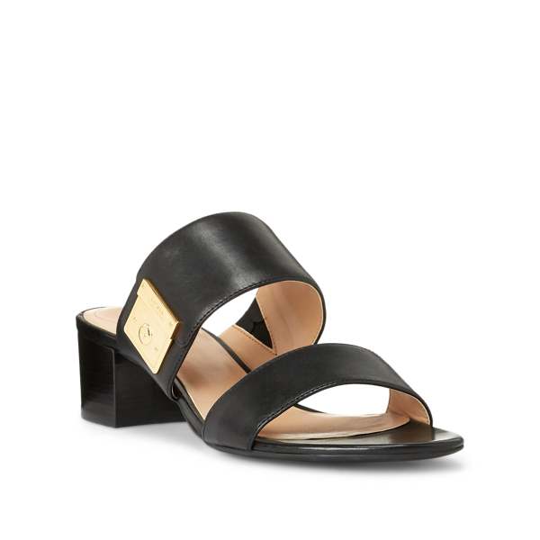 Black Windham Leather Sandal Lauren 3