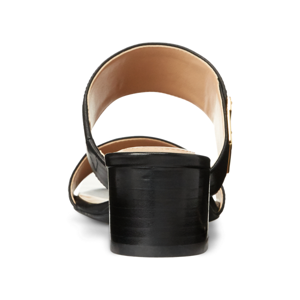 Black Windham Leather Sandal Lauren 4
