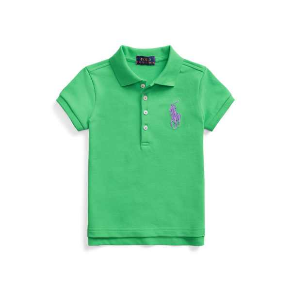 Big Pony Stretch Mesh Polo Girls 2-6x 1