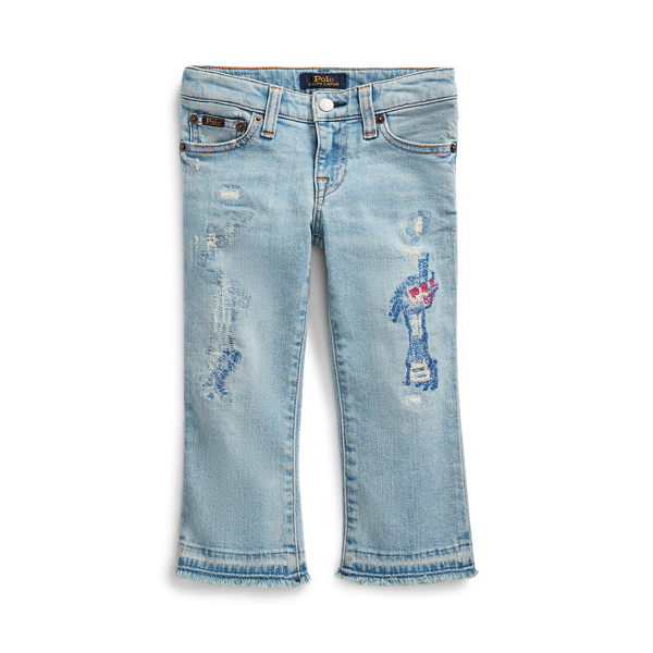 Cropped Flare Denim Jean Girls 1.5-6.5 Years in 1