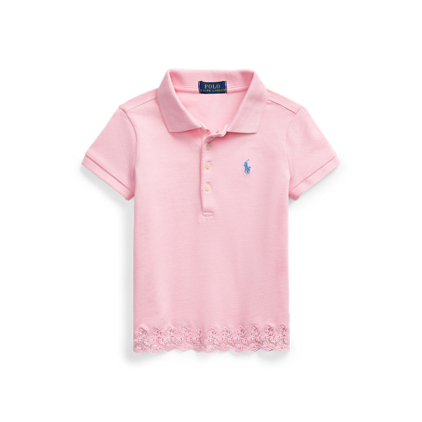 Polo en piqu&eacute; bord&eacute; de dentelle Girls 1.5-6.5 Years en 1