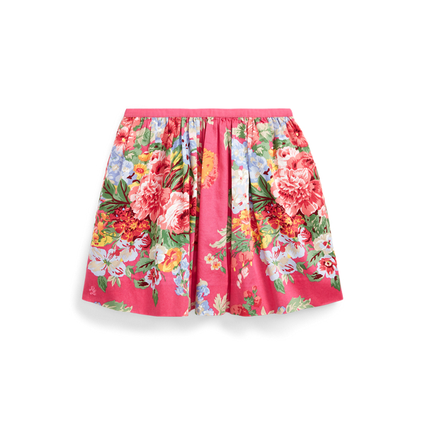 Falda de sat&eacute;n de algod&oacute;n con flores Girls 1.5-6.5 Years en 1