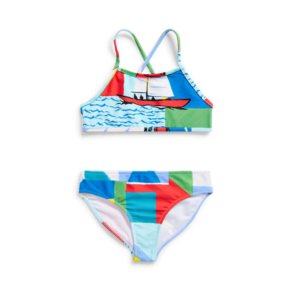 Maillot de bain deux pi&egrave;ces &agrave; voiliers Girls 1.5-6.5 Years en 1