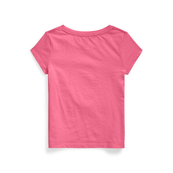 Baja Pink Polo Bear Cotton Jersey Tee Girls 2-6x 2