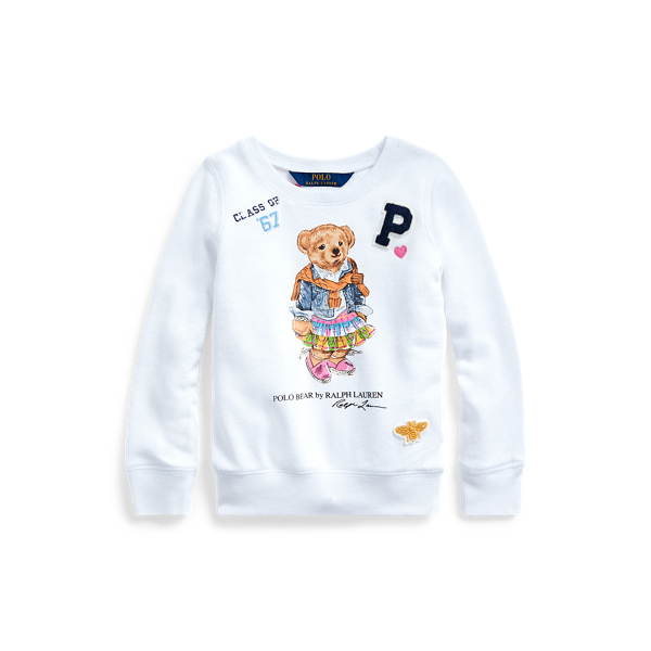 Madras Bear Terry Pullover Girls 1.5-6.5 Years 1