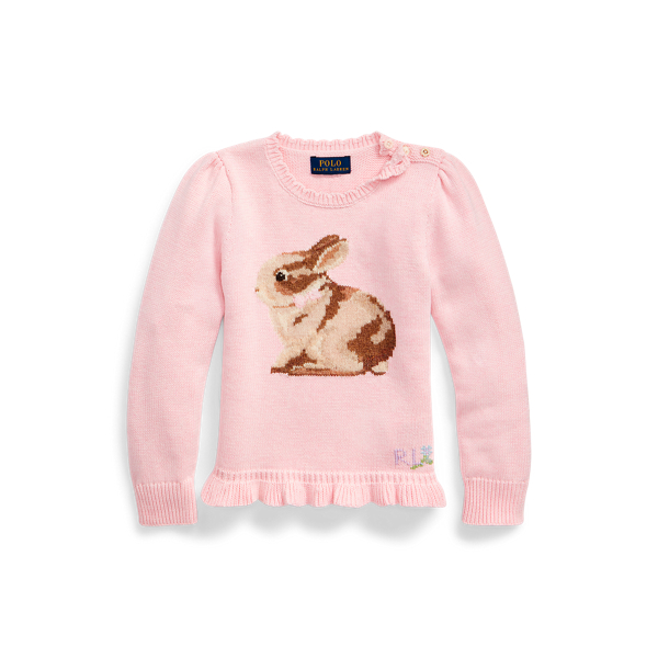 H&auml;schen-Pullover aus Baumwolle Girls 1.5-6.5 Years in 1