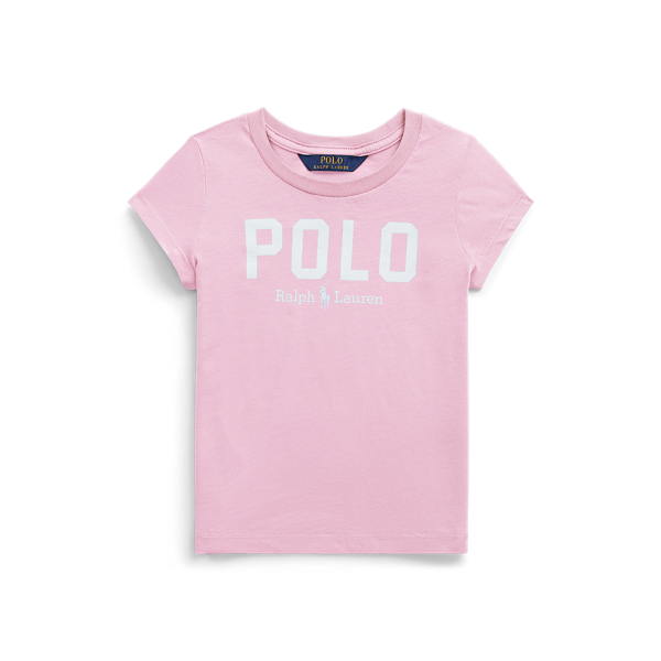 Carmel Pink Polo Cotton Jersey Tee Girls 2-6x 1