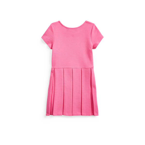 Baja Pink Pleated Ottoman-Rib Dress Girls 1.5-6.5 Years 2