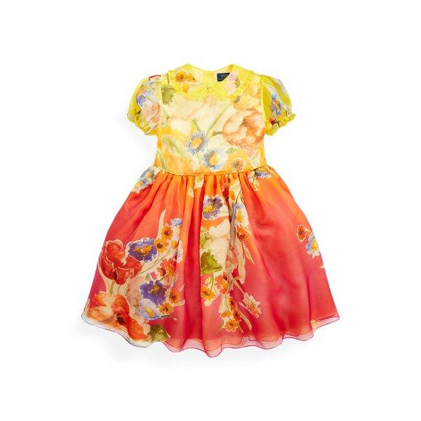 Floral Silk Organza Dress Girls 1.5-6.5 Years 1