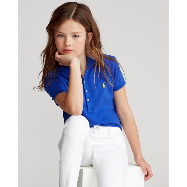 Cruise Royal Stretch Mesh Polo Girls 7-16 6