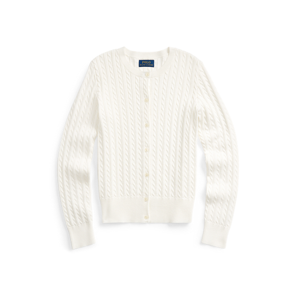 Cable-Knit Cotton Cardigan Girls 7-16 1