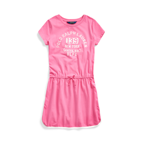 Robe ras-de-cou en coton à motif Girls 7-14 Years en 1