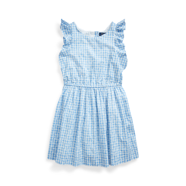 Gingham Cotton Poplin Dress Girls 7-14 Years in 1