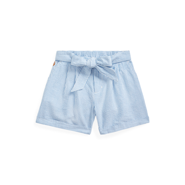 Belted Cotton Seersucker Short Girls 7-14 Years 1